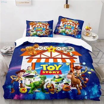 Népszerű Toy Story Rajzfilm Nyomtatott 3d ágyneműgarnitúra paplanhuzat Szett Párnahuzat Twin Teljes Királynő King Size Ágynemű Ágynemű