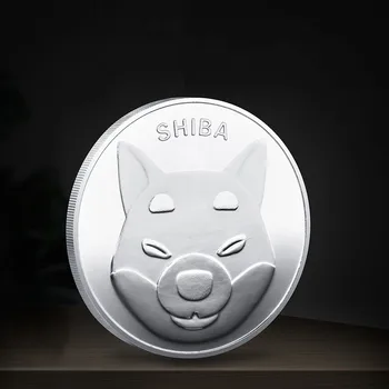 Shiba Inu Szuvenír Fém, Aranyozott Fizikai Shishi Inu Érme Szuvenír Emlékérme Gyűjthető Érme Crypto Valuta Érme