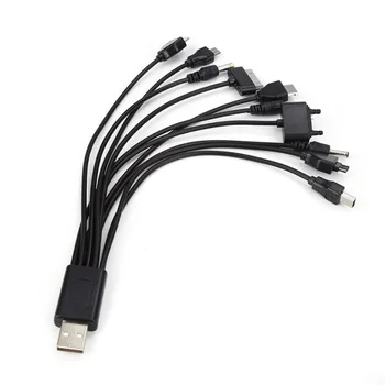 Közvetlen Töltő adatkábel USB-Egy Húzza Tíz Mobiltelefon Univerzális Töltő Kábel / Multifunkcionális Kerek Fej Régi hálózati Kábel