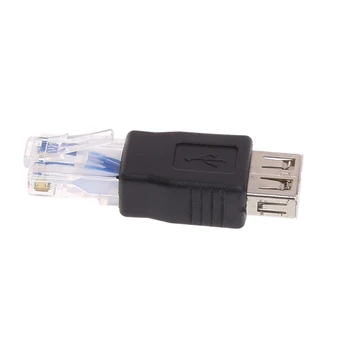 USB-A Típusú Nő, Hogy RJ45 Férfi Ethernet LAN Hálózati Útválasztóhoz Csatlakozó Dugó Adapter