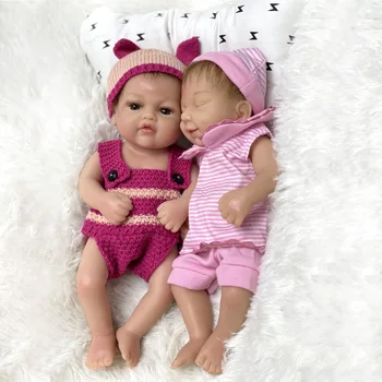 Aranyos 12 Inch Boneca Bebe Reborn Baba Teljes Corpo De Szilikon Pode Tomar Banho Como Uma Coleção