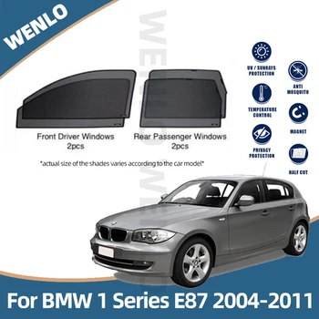 Mágneses Autó Oldalsó Ablakok Napernyő, A BMW 1 Sorozat E87 2004-2011 Auto Háló Nap-proof Fedél