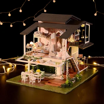 Porvédő Tervek Miniatűr Babaház Játékok, 3D-s babaház Bútorok, Kézi Összeszerelés a Bútorok Készlet Gyerekeknek