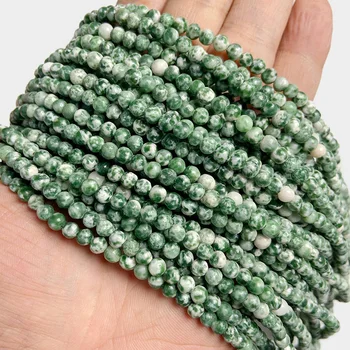 4mm Természetes Kő Gyöngyök Agat Jade Amazonite Jaspers Kör Laza Gyöngy Ékszerek Készítése Beadwork DIY Karkötő Gyűrű Accessori
