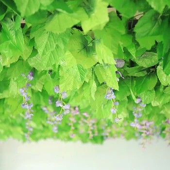 230cm zöld selyem mesterséges Lóg borostyán levél növények szőlő levelek 1db diy Otthoni Fürdőszoba Dekoráció Kerti Parti Dekoráció