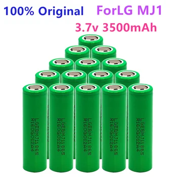 1-10DB Eredeti MJ1 3,7 v 3500 mah-s 18650 Lítium Akkumulátorral Zseblámpa elem LG MJ1 3500mah akkumulátor