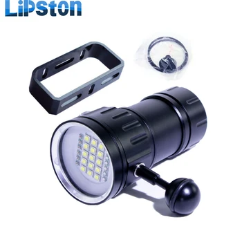 Lipston Víz alatti Lámpa Jelölje ki 22800Lumens Búvárkodás Fáklya Víz alatti 80M Vízálló Videó Töltse Fény