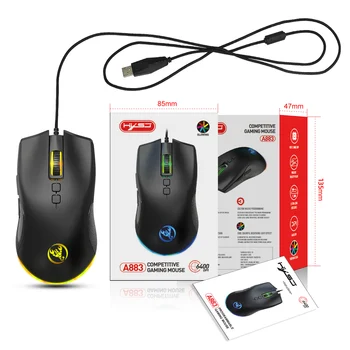 Ergonomikus Vezetékes Gaming Mouse LED-6400 DPI USB Egér Gamer RGB Egerek Háttérvilágítás makró testreszabási PC Laptop