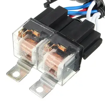 H4 LED Fényszóró Enhancer Izzó, Relé, Kábelköteg Csatlakozó Készlet Relé, Kábelköteg Kit Autó Csere Tartozékok