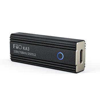 FiiO (JadeAudio) KA3 USB DAC Dekódolás Audio Fejhallgató Erősítő DSD512 3,5 MM / 4.4 mm Kimenet az Android, iOS, Mac Windows10 stb.