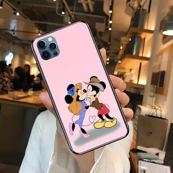 Minnie Egér Mickey Ölelés Anime Telefon Esetben fedezi Az iphone 11 Pro Max esetben 12 8 7 6 S XR PLUSZ X XS SE 2020 mini mobil ő