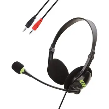 USB Fülhallgató Mikrofon zajszűrő Számítógép PC-3,5 mm-es Fülhallgató Könnyű, Vezetékes Fejhallgató, PC /Laptop/Mac