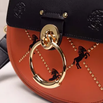 Alneed Táska Kors Luxus Márka Tervezője Nyereg táska Nő 2022 Valódi Bőrből készült Gyűrű válltáska Lányok Táskák