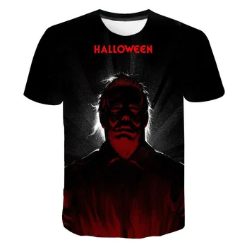 Michael Myers, a 3D Nyomtatás póló, Horror Filmet Halloween Férfiak a Nők a Divat Streetwear O-Nyakú Póló, Laza Pólók Felsők Férfi Ruházat