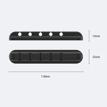 Kábel Szervező Szilikon USB-Kábel Winder Asztali Rendezett Menedzsment Klipek Asztali Kábelek Szervező JHP-a Legjobb