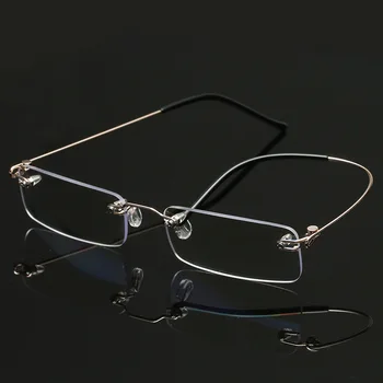 Unisex divat tolltartó Anti-kék Fény Szegély nélküli Távollátás Szemüveg Hordozható Anti-őszi HD Anti-fáradtság Olvasó Szemüveg
