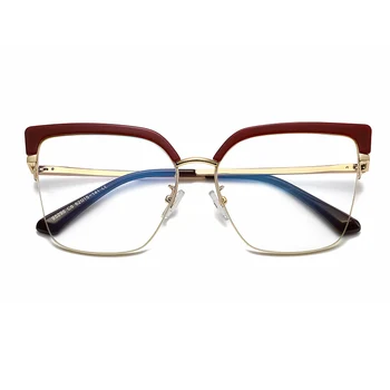 Anti-kék Szemüveg Keret, a Nők az Új Divat Fém Piros Átlátszó Szemüveg Női Vintage Macska Szem Optikai Szemüveg Oculos