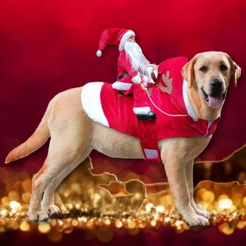 Kutya Karácsonyi Pet ruhát Télen Meleg Kiskutya Kabát kapucnis felső Kabát Karácsonyi Vicces Pet Jelmez Kicsi Közepes Pet Ruhák