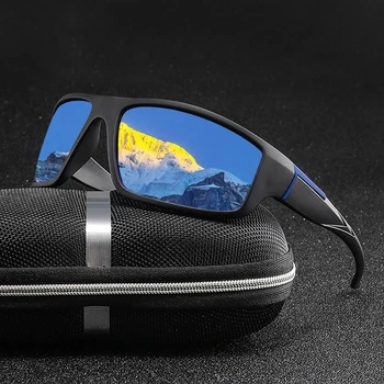 Divat Forró Eladó Polarizált Napszemüveg Férfiak Nők Klasszikus Szögletes Műanyag Vezetés napszemüvegek Férfi Fekete Árnyalatok UV400