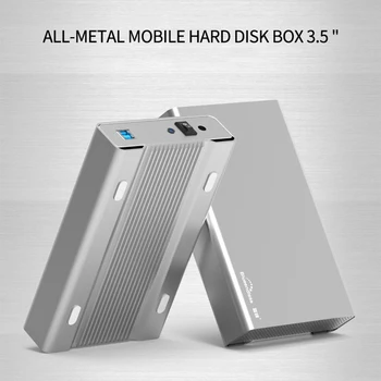 2.5&3.5 inch, fém hdd esetben mobil merevlemez-box USB 3.0 5gbps asztali merevlemez SATA hdd burkolat alumínium shell blueendless