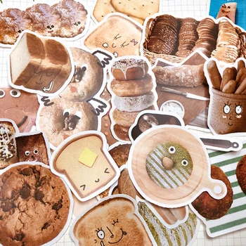 25PCS Édes kenyér desszert kifejezést boldog korai kezét fiók anyag ínyenc kezét figyelembe matrica napló album DIY