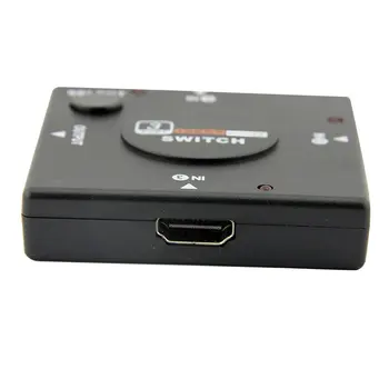 HDMI-kompatibilis Mini Váltó 3 Eszközök 1 Tv Kapcsoló Doboz 3 Mód Választó 1080P 3 In 1 HDMI-kompatibilis Elosztó Támogatja a 3D