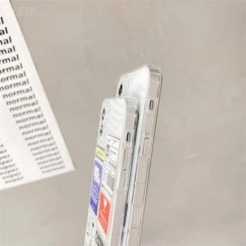 Divat Fizetni Levelek Címke Telefon tok iPhone 13 12 Mini 11 Pro Max XS Max 7 8 plusz X XR se 2 Fedél Átlátszó Puha Esetekben