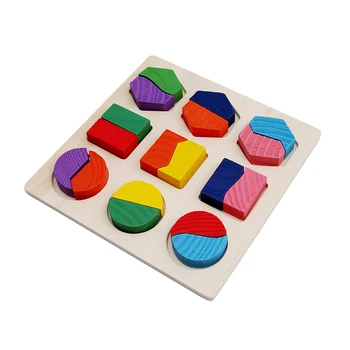 Fa Geometriai Formák Montessori Puzzle Válogatás A Matematika Tégla Óvodai Tanulás A Játék Baba, Kisgyermek Játékok Gyerekeknek