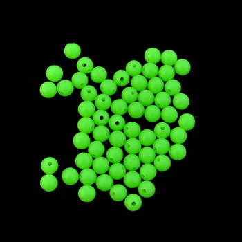 Világító Halászati Gyöngyök 150pcs Válogatott Puha Gumi Világító, Fluoreszkáló Zöld Halászati Gyöngyök Átmérő 4mm 5mm 6mm 7mm 8 mm-es