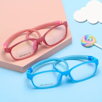 2021 Új Anti Kék Fény Szemüveg Gyermekek Szilikon Szemüveg Keret Szögletes Retro Átlátszó Szemüveget A Gyerekek, Fiúk, Lányok Szemüveg
