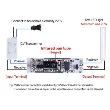 Érintse meg a Kapcsoló Modul Kapacitív 5V-24V 3A LED Fényerő Ellenőrző Lámpák Aktív Komponensek Rövid Távolság Scan Söpörni Kezét Érzékelő