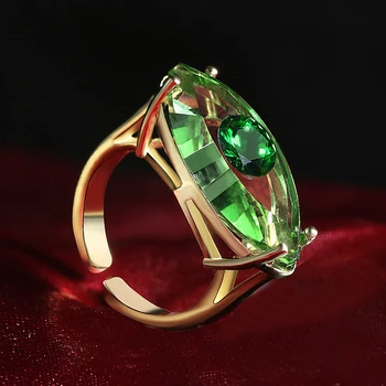2021 ÚJ Divat Nagy Drágakő Gyűrű Varázsa Ékszerek Nők Esküvői Nyílt Ígéret Gyűrű Eljegyzési Gyűrű Női Kiegészítők, Ajándékok