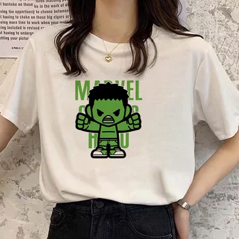 MARVEL T-Shirt Rövid Ujjú Hulk Alkalmi Tshirt Nők Marvel póló, Alkalmi Női Felsők Pólók Barátnője Ajándék Hajó Felső