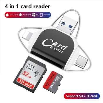 SD-Kártya Olvasó, de memoria micro sd Adapter carte sd C Típusú OTG Memória Cardreader A adaptador iphone Samsung MacBook