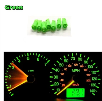 10db T5 LED Műszerfal Jelzőfény Eszköz Kijelző Auto Lámpa Izzó Fehér/ Kék/piros/zöld/sárga/ Kék Jég