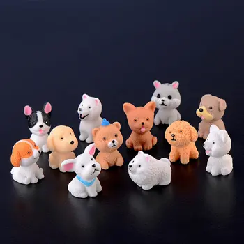 Gyanta Kutya Dísz Családi Mikro Táj Dekoráció Mini Kutya Kézműves Miniatűr Figurákat a lakberendezés Kiskutya Tartozékok
