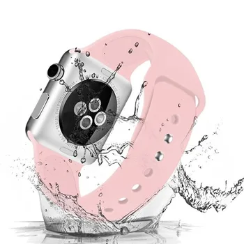 Szilikon Szíjjal Az Apple nézni zenekar 44mm 42mm smartwatch watchband karkötő Óra 40mm 38mm correa apple nézni SE 6 5 4 3 2