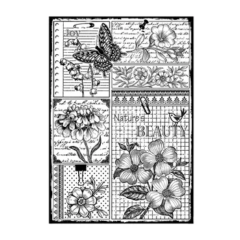Virágok, Pillangó háttér Átlátszó, Tiszta Bélyeget DIY Scrapbooking/Kártya gúnyt Dekorációs Kellékek A0339