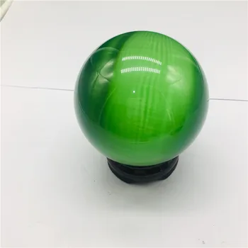 Természetes Zöld macska szeme kő kvarc kristály labdát lakberendezési természetes kő vágás, polírozás 1db