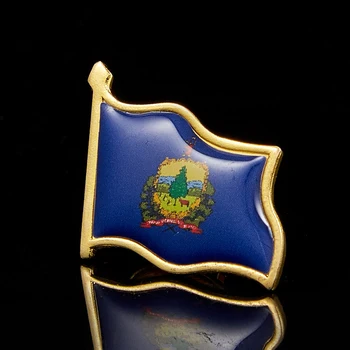 USA Vermont Állam Többszínű Zománc Pin-kódját, majd Bross Zászlót Kitűző 3D-s Integetett Díszek Bross Jelvény