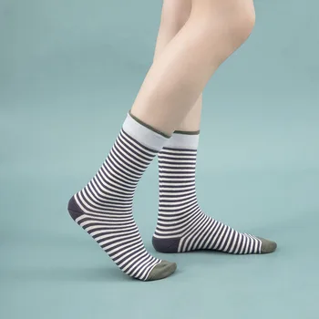Francia design csíkos zokni gyermek rajzfilm nettó piros művészet, divat, szabadidős zokni jacquard női zokni