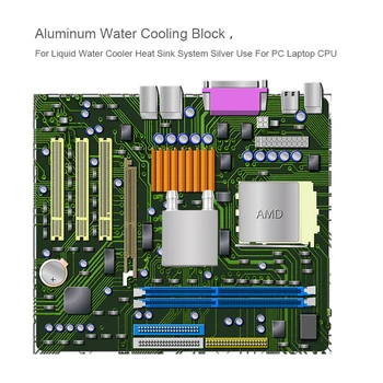 Alumínium vízhűtéses Blokk 30*30mm Legújabb Folyékony Víz Hűvösebb hűtőborda Rendszert, Használja A PC Laptop CPU