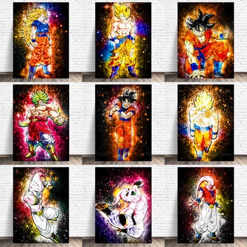DIY 5D Gyémánt Festmény Dragon Ball Japán Anime Gyémánt Hímzés, keresztszemes Készletek Goku Mozaik Wall Art lakberendezés