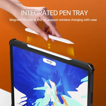Az iPad mini Pro 12.9 hüvelyk 2021/2020 Esetben a Kitámasztó Birtokosának Meghatározott Átlátszó Ütésálló Lökhárító Vékony Fény Tabletta Fedezi 12,9