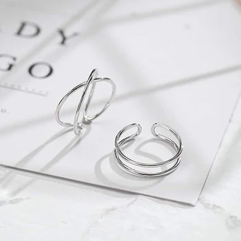 Kreatív 925 Sterling Ezüst, Arany Gyűrű Női Esküvői Divatos, Jól Minimalista Jól Ékszer Állítható Antik Gyűrű Anillos