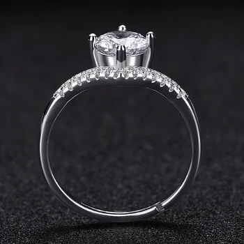 Állítható 1.0 ct-CZ Gyémánt Gyűrű a Nők 2.0 ct Gyűrű, Férfi Divat Ékszerek Anillos Mujer Esküvői Zenekar Születésnapi, Karácsonyi Ajándékok,