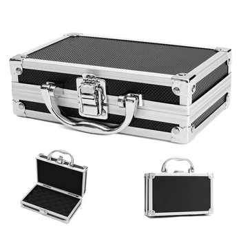 Hordozható Alumínium hordtáska Tool Box Tároló Szervező Utazási szerszámtartó EF
