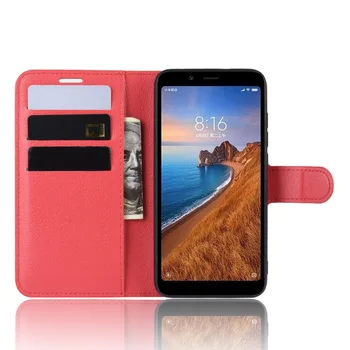 A Xiaomi Redmi 7A esetben Flip PU Bőr Pénztárca Kártya-tartó Állvány Telefon esetében A Xiaomi Redmi 7A Fedezze Vintage coque közelében Fundas