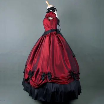 Viktoriánus ball ruha-Visszaállítás Ősi Módon Lolita Különleges Victoria Labda Teljes Ruha Cosplay Show Hosszú