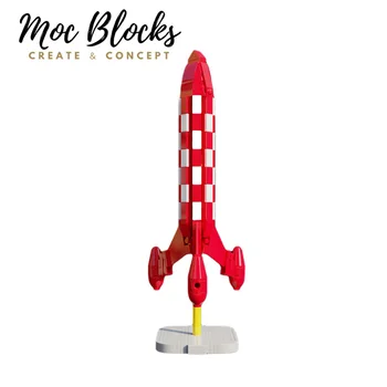 Hold Rakéta Képregények Diy építőkövei MOC Kalandok Gyűjtemény Modell Blokk Meghatározott Oktatási Játékok Gyerekeknek Ajándékokat